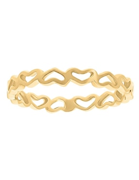 Anillo de corazón Joyería M De Leon 10 k de oro brillante