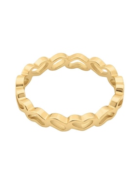 Anillo de corazón Joyería M De Leon 10 k de oro brillante