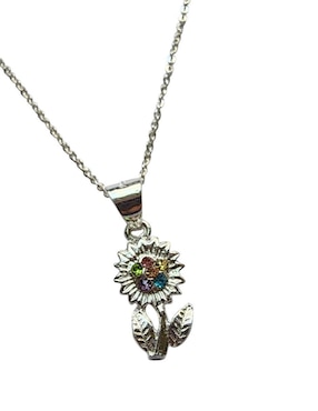 Collar con dije de flor Limerence By Claudia Herrera de plata P 925