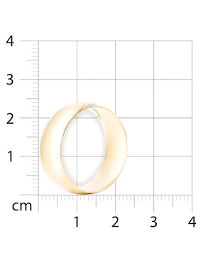 Argolla de oro amarillo 14 k Joyerías Bizzarro diamante