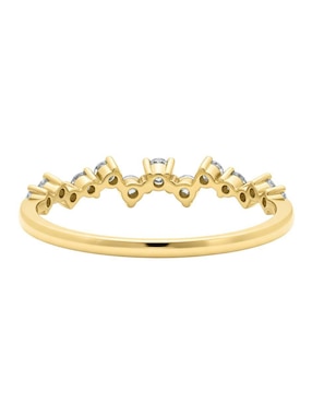 Anillo circular Joyería M De Leon 10 k de oro zirconia brillante