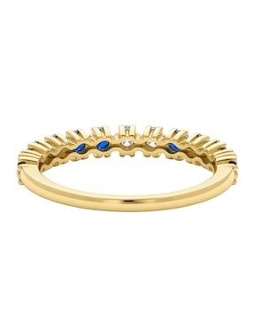 Anillo circular Joyería M De Leon 10 k de oro zirconia brillante