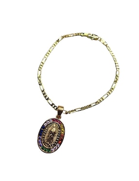 Pulsera Limerence by Claudia Herrera de oro laminado zirconia 14 K Virgen de Guadalupe acabado pulido