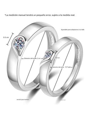 Anillo de compromiso "de" plata p 925 lab.g no aplica moissanita