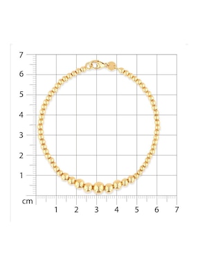 Pulsera Joyerias Bizzarro de oro amarillo 14 k acabado brillante