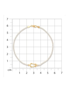 Pulsera Joyerias Bizzarro de oro amarillo con zirconia 14 k acabado brillante