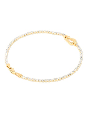 Pulsera Joyerias Bizzarro de oro amarillo con zirconia 14 k acabado brillante
