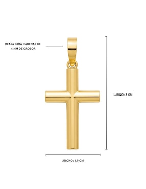 Dije de cruz Crixus Joyeria de oro amarillo 10 K