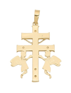 Dije de cruz Crixus Joyeria de oro amarillo 10 K zirconia