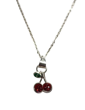 Collar con dije de cereza Limerence by Claudia Herrera de plata P 925