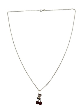 Collar con dije de cereza Limerence by Claudia Herrera de plata P 925