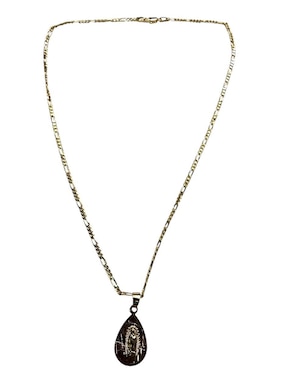 Collar con dije Virgen de Guadalupe de gota Limerence by Claudia Herrera de oro laminado 14 K