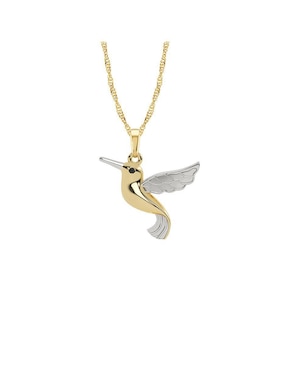 Collar con dije de colibrí Abba Joyas de oro 10 K