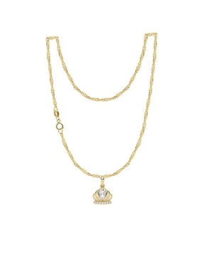 Collar con dije Abba Joyas de oro 10 K