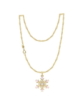 Collar con dije Abba Joyas de oro 10 K