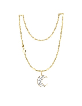Collar con dije de luna Abba Joyas de oro 10 K