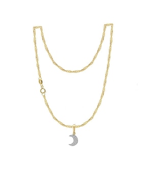 Collar con dije de luna Abba Joyas de oro 10 K