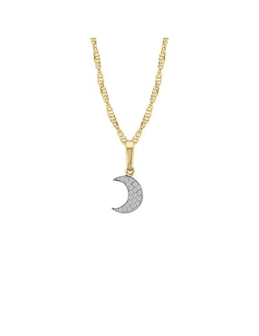Collar con dije de luna Abba Joyas de oro 10 K