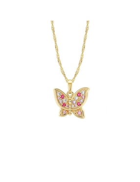 Collar con dije de mariposa Abba Joyas de oro 10 K