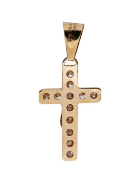 Dije de cruz Fonelli de oro 14 k zirconia
