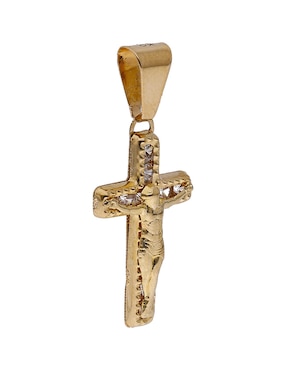 Dije de cruz Fonelli de oro 14 k zirconia