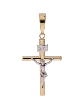 Dije de cruz Fonelli de oro 14 k