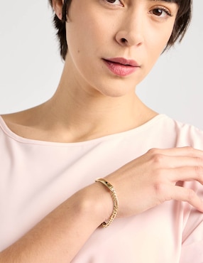 Pulsera Fonelli de oro con zirconia 14 k acabado brillante