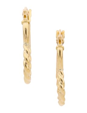 Arracadas Lusso de oro amarillo 14 K con acabado brillante
