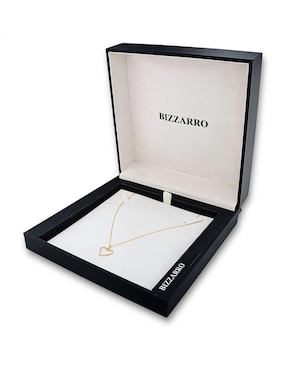 Collar con dije de corazón Joyerias Bizzarro de oro amarillo 14 k