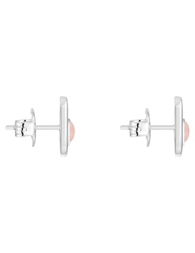 Broqueles de oso Tous Camille de plata p 925 con acabado brillante cuarzo rosa