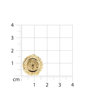 Broqueles de redonda Joyerias Bizzarro de oro amarillo 14 k con acabado brillante