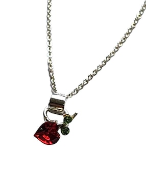 Collar con dije de corazón Limerence By Claudia Herrera Cereza de plata P 925