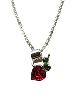 Collar con dije de corazón Limerence By Claudia Herrera Cereza de plata P 925