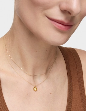 Collar de corazón Tous flechazo de oro amarillo 14 k