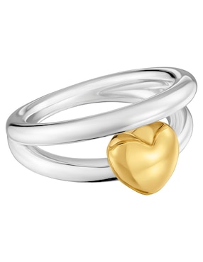 Anillo de corazón Tous Flechazo P 925 de plata brillante