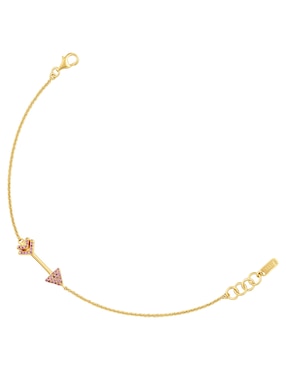 Pulsera Tous de plata con rodolita P 925 Flechazo acabado brillante