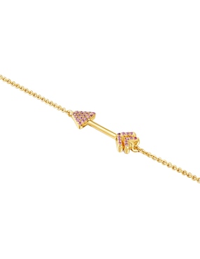Pulsera Tous de plata con rodolita P 925 Flechazo acabado brillante