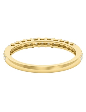 Anillo circular Joyería M De Leon 10 k de oro amarillo zirconia brillante
