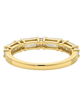 Anillo circular Joyería M De Leon 10 k de oro amarillo zirconia brillante