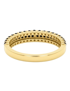 Anillo circular Joyería M De Leon 10 k de oro amarillo zirconia brillante