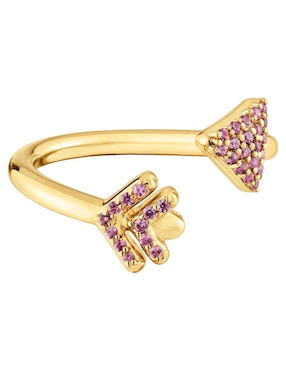 Anillo con gema de flecha Tous Flechazo P 925 de plata rodolita brillante