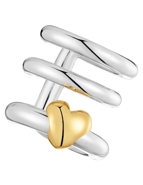 Ear cuff de corazón Tous Flechazo de plata P 925 con acabado baño de oro
