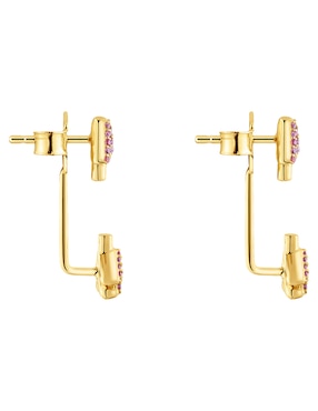 Broqueles de Flecha Tous Flechazo de plata P 925 con acabado baño de oro rodolita
