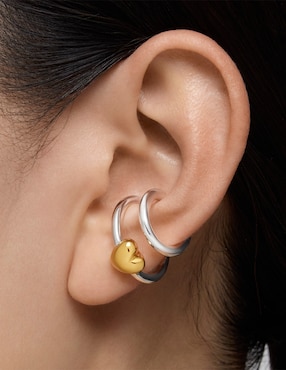 Ear cuff de corazón Tous Flechazo de plata P 925 con acabado brillante