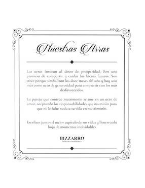 Arras matrimoniales Joyerías Bizzarro de plata P 925