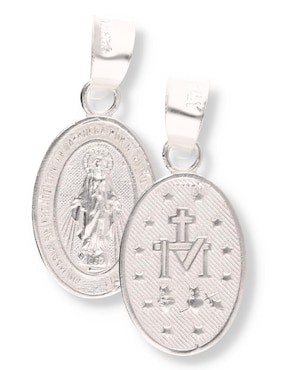 Dije ovalado Enjoya Virgen María de plata P 925
