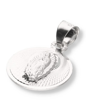 Dije redondo Enjoya Virgen de Guadalupe de plata P 925