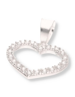 Dije de corazón Enjoya Love de plata P 925 circonita