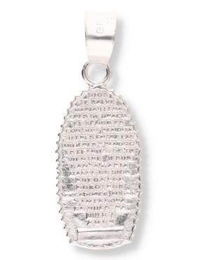 Dije ovalado Enjoya Virgen de Guadalupe de plata P 925