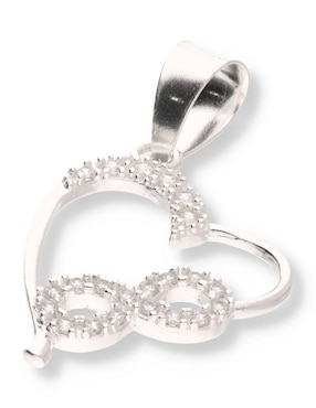 Dije de corazón Enjoya Love de plata P 925 circonita